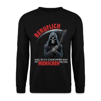 Professionnellement, j’ai toujours voulu avoir quelque chose à faire avec les gens - Sweat-shirt Unisexe - noir - Devant - Alina (178cm) & Michal (187cm)