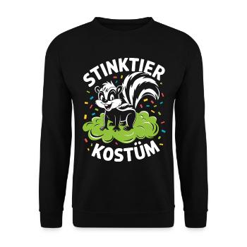Skunk Costume Confetti Animal Carnival - Unisex Sweatshirt - black - Front - Alina (178cm) & Michal (187cm)