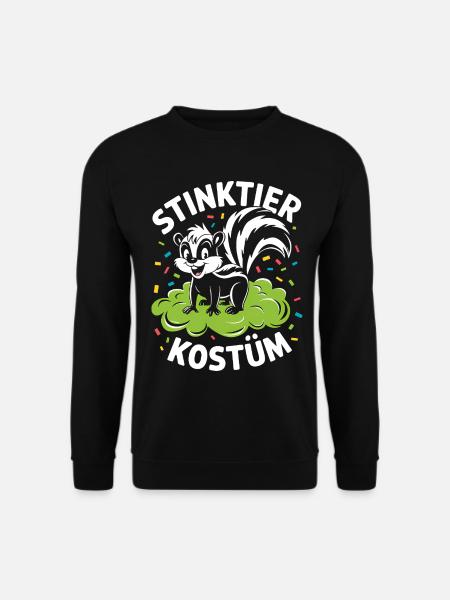 Stinktier Kostüm Konfetti Tier Fasching Karneval - Unisex Pullover - Schwarz