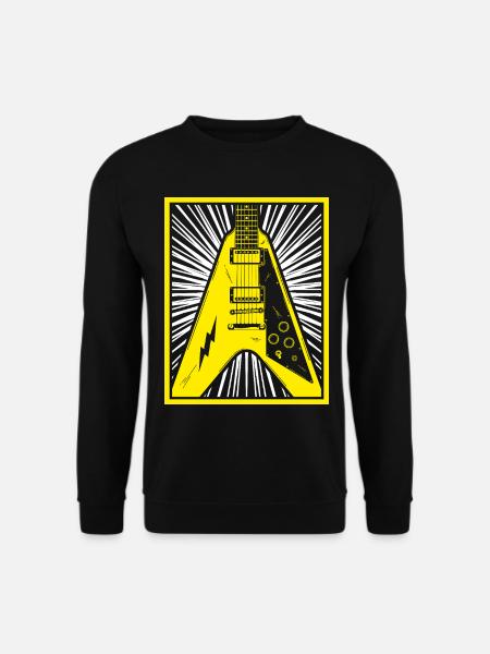 E-Gitarren-Silhouette - Unisex Pullover - Schwarz