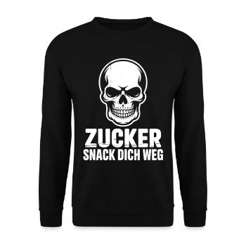 Sugar Skull Snack You Away - Unisex Sweatshirt - black - Front - Alina (178cm) & Michal (187cm)