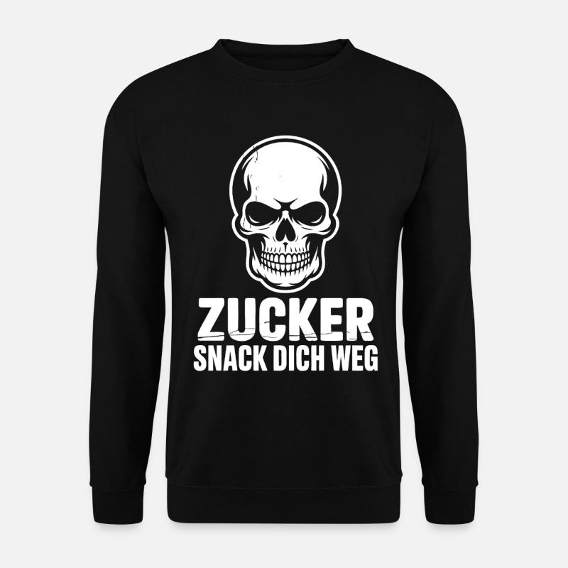 Zucker Schädel Snack Dich Weg - Unisex Pullover - Schwarz