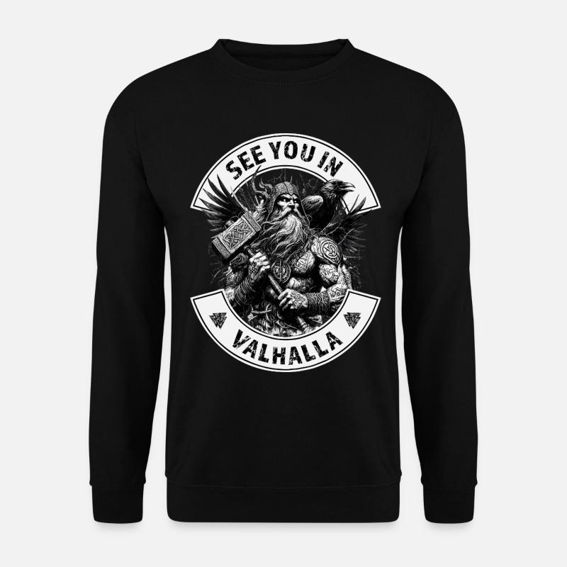 On se voit à Valhalla - Sweat-shirt Unisexe - noir