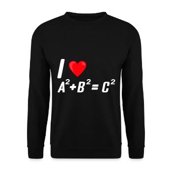 Math gift nerd teacher math teacher math - Unisex Sweatshirt - black - Front - Alina (178cm) & Michal (187cm)