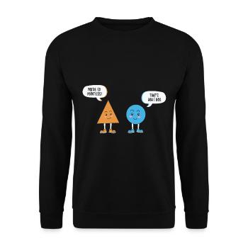 Lustig Mathematik Spruch Mathelehrer Mathesprüche - Unisex Pullover - Schwarz - Vorne - Alina (178cm) & Michal (187cm)