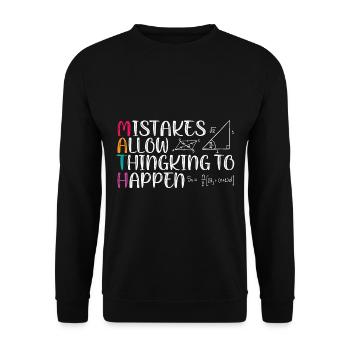 Lustig Mathematik Spruch Mathelehrer Mathesprüche - Unisex Pullover - Schwarz - Vorne - Alina (178cm) & Michal (187cm)