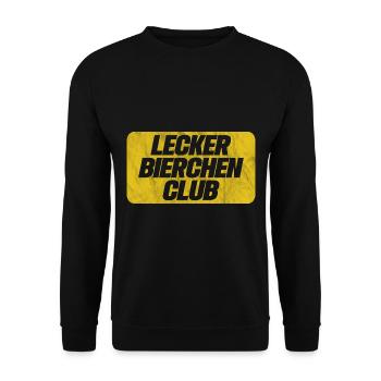 Lecker Bierchen Club - Mallorca Malle Urlaub Party - Unisex Pullover - Schwarz - Vorne - Alina (178cm) & Michal (187cm)