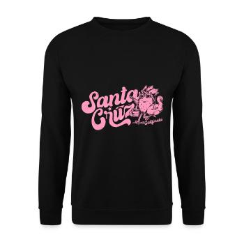 Santa Cruz Californie vintage rétro surfing ville - Sweat-shirt Unisexe - noir - Devant - Alina (178cm) & Michal (187cm)