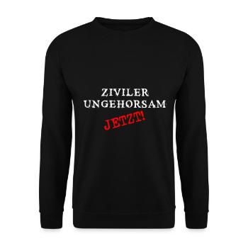 antifa ziviler ungehorsam protest - Unisex Pullover - Schwarz - Vorne - Alina (178cm) & Michal (187cm)