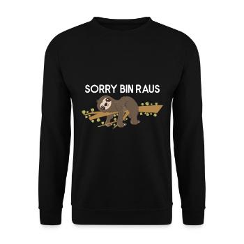 Sloth Faulenzer Süßes Faultier Geschenk - Unisex Pullover - Schwarz - Vorne - Alina (178cm) & Michal (187cm)