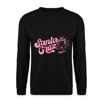 Santa Cruz Californie vintage rétro surfing ville - Sweat-shirt Unisexe - noir - Devant - Alina (178cm) & Michal (187cm)