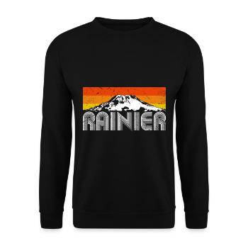 Mount Rainier Nationla Park Washington Berge - Unisex Pullover - Schwarz - Vorne - Alina (178cm) & Michal (187cm)