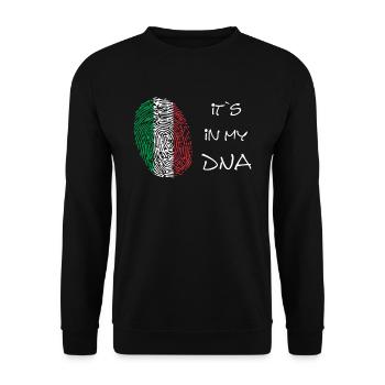 its in my DNA Italien - Unisex Pullover - Schwarz - Vorne - Alina (178cm) & Michal (187cm)