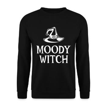 Moody Witch Halloween - Unisex Sweatshirt - black - Front - Alina (178cm) & Michal (187cm)