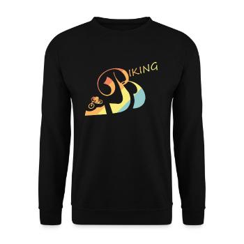 Biking - Unisex Pullover - Schwarz - Vorne - Alina (178cm) & Michal (187cm)