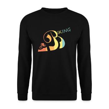 Biking - Unisex Pullover - Schwarz - Vorne - Alina (178cm) & Michal (187cm)