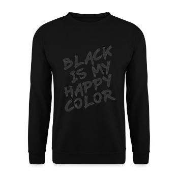 Lieblingsfarbe schwarz Gruftie - Unisex Pullover - Schwarz - Vorne - Alina (178cm) & Michal (187cm)