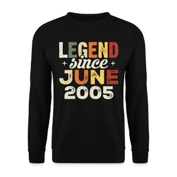 June 2005 Birthday Gift June 2005 June 2005 - Unisex Sweatshirt - black - Front - Alina (178cm) & Michal (187cm)
