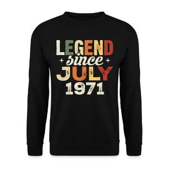 Cadeau d’anniversaire de juillet 1971 Anniversaire de juillet 1971 - Sweat-shirt Unisexe - noir - Devant - Alina (178cm) & Michal (187cm)