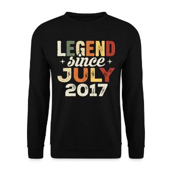 July 2017 Birthday Gift July 2017 Birthday - Unisex Sweatshirt - black - Front - Alina (178cm) & Michal (187cm)