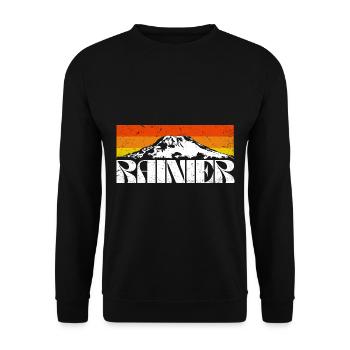 Mount Rainier Nationla Park Washington Berge - Unisex Pullover - Schwarz - Vorne - Alina (178cm) & Michal (187cm)