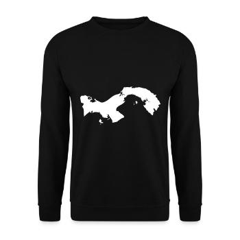 Panama map flag - Unisex Sweatshirt - black - Front - Alina (178cm) & Michal (187cm)