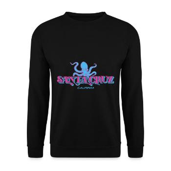 Santa Cruz Californie vintage rétro surfing ville - Sweat-shirt Unisexe - noir - Devant - Alina (178cm) & Michal (187cm)