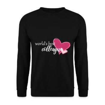 weltbeste Kollegin - Unisex Pullover - Schwarz - Vorne - Alina (178cm) & Michal (187cm)