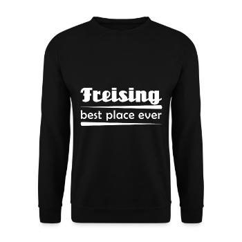 Freising - Stadt best place ever - Unisex Pullover - Schwarz - Vorne - Alina (178cm) & Michal (187cm)