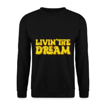 Living the Dream - Unisex Pullover - Schwarz - Vorne - Alina (178cm) & Michal (187cm)