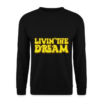 Living the Dream - Unisex Pullover - Schwarz - Vorne - Alina (178cm) & Michal (187cm)