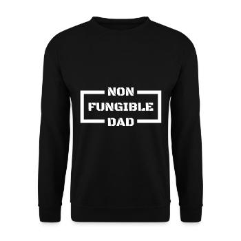 Non Fungible Dad Father - Unisex Pullover - Schwarz - Vorne - Alina (178cm) & Michal (187cm)