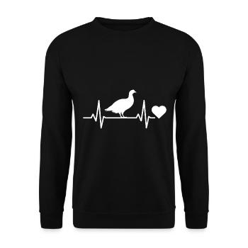 Auerhahn - Unisex Pullover - Schwarz - Vorne - Alina (178cm) & Michal (187cm)