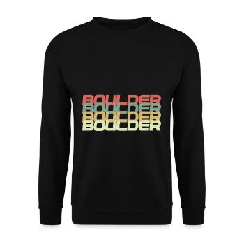 Bouldern T-shirt grimpeur de rochers escaladeur Boulder - Sweat-shirt Unisexe - noir - Devant - Alina (178cm) & Michal (187cm)