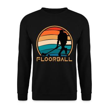 floorball bandy floorball player floorball - Unisex Sweatshirt - black - Front - Alina (178cm) & Michal (187cm)