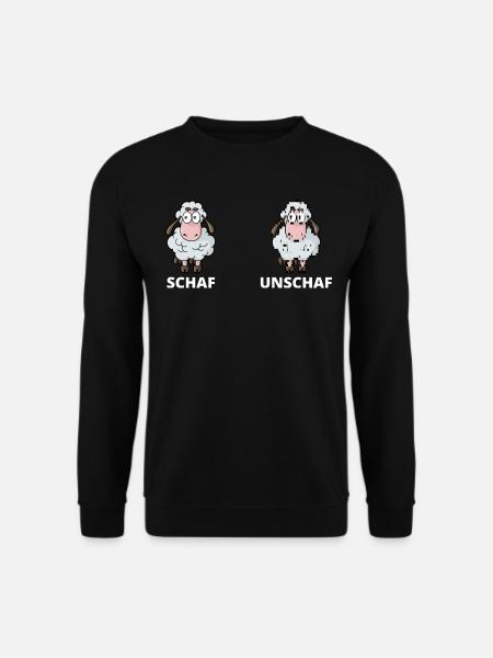 Schäfchen Schaf Unschaf Schafbock Schaffell - Unisex Pullover - Schwarz