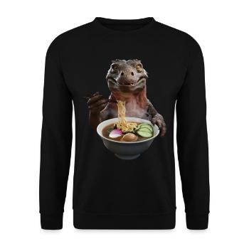 Komodo Ramen - Unisex Pullover - Schwarz - Vorne - Alina (178cm) & Michal (187cm)