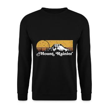 Mount Rainier Nationla Park Washington Berge - Unisex Pullover - Schwarz - Vorne - Alina (178cm) & Michal (187cm)