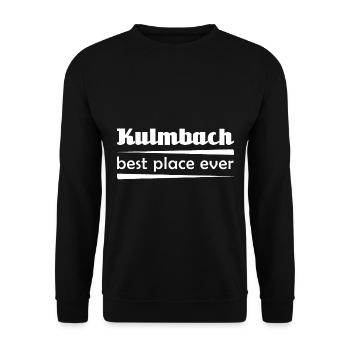Kulmbach - Stadt best place ever - Unisex Pullover - Schwarz - Vorne - Alina (178cm) & Michal (187cm)
