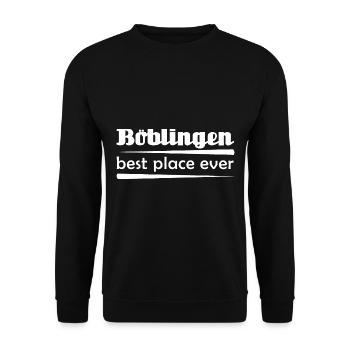Böblingen - Stadt best place ever - Unisex Pullover - Schwarz - Vorne - Alina (178cm) & Michal (187cm)
