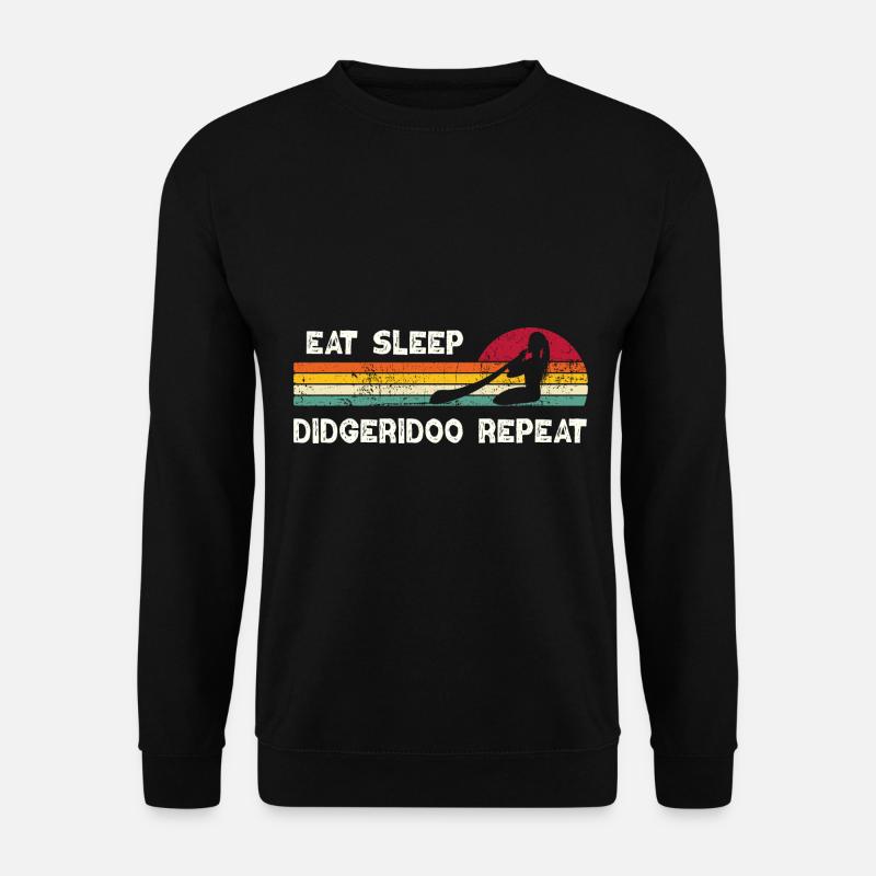 Eat Sleep Didgeridoo Repeat - Unisex Pullover - Schwarz
