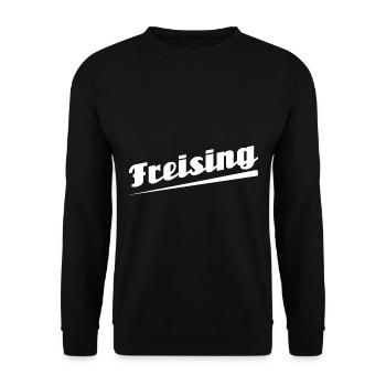 Freising - Textdesign mit Stadtnamen - Unisex Pullover - Schwarz - Vorne - Alina (178cm) & Michal (187cm)