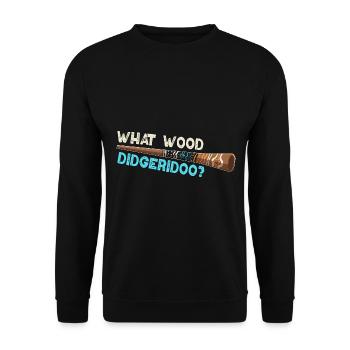 What Wood Didgeridoo? - Unisex Pullover - Schwarz - Vorne - Alina (178cm) & Michal (187cm)