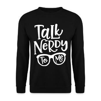 Nerd - Unisex Sweatshirt - black - Front - Alina (178cm) & Michal (187cm)