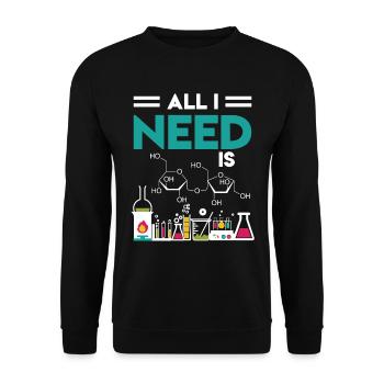 Cadeau chimie science physique - Sweat-shirt Unisexe - noir - Devant - Alina (178cm) & Michal (187cm)