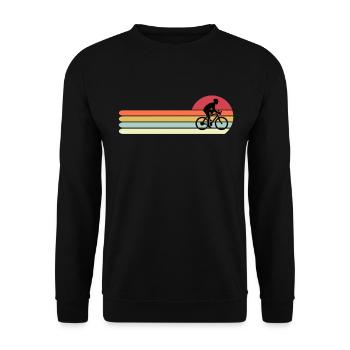Funny Cycling Shirt, Retro Vintage Cycling Gift fo - Unisex Sweatshirt - black - Front - Alina (178cm) & Michal (187cm)