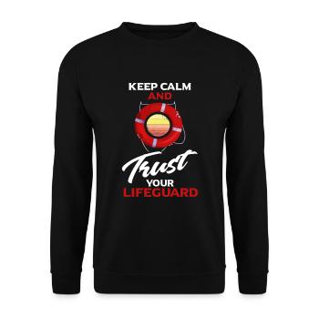 Lifeguard Lifeguard Outdoor Swimming Pool Indoor Swimming Pool - Unisex Sweatshirt - black - Front - Alina (178cm) & Michal (187cm)