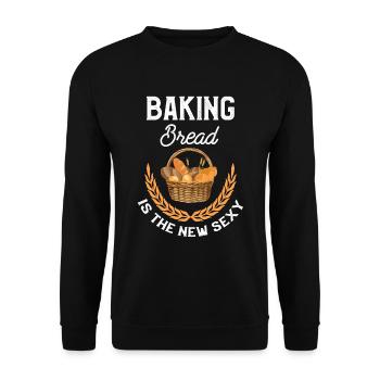 Baker Pastry Chef Bakery Baking Bread Craft - Unisex Sweatshirt - black - Front - Alina (178cm) & Michal (187cm)
