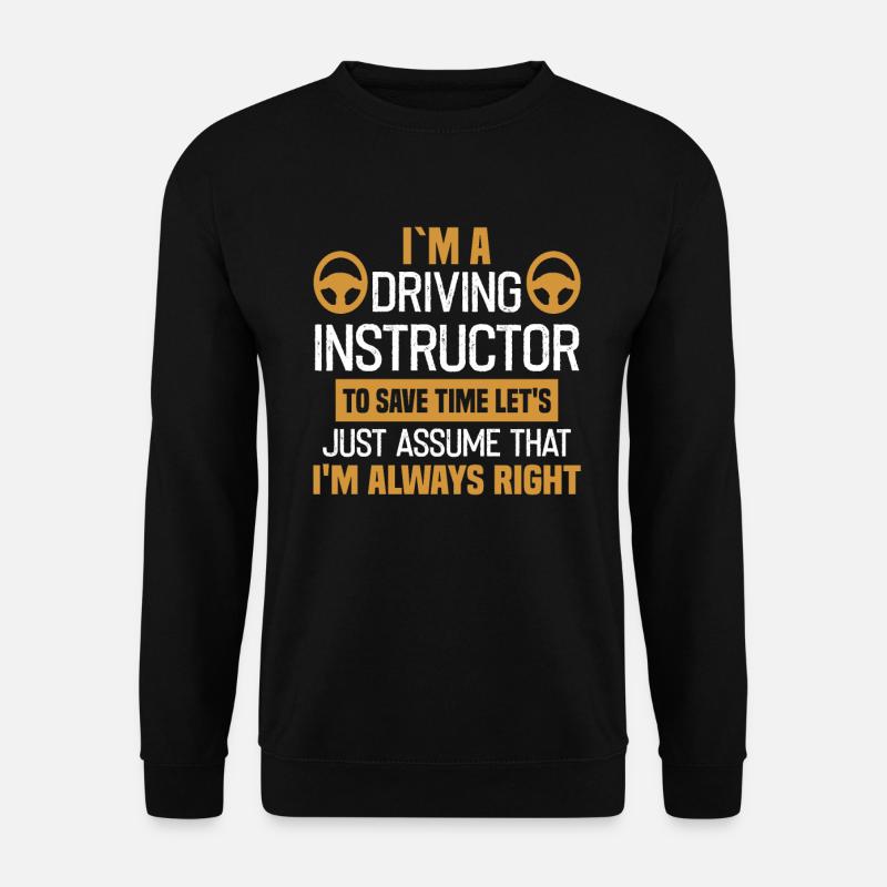 Fahrlehrer Fahrschule Auto Führerschein Verkehr - Unisex Pullover - Schwarz