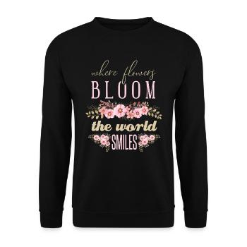 Florist Gärtner Garten Blumen Gärtnerei Pflanzen - Unisex Pullover - Schwarz - Vorne - Alina (178cm) & Michal (187cm)